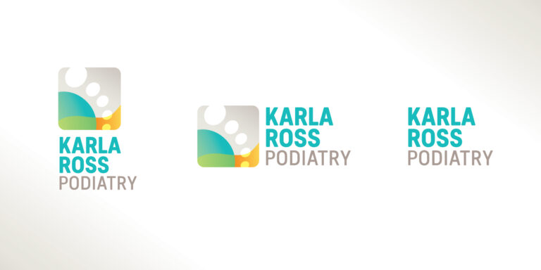 Brand design with a variety of logo lock ups for a podiatrist