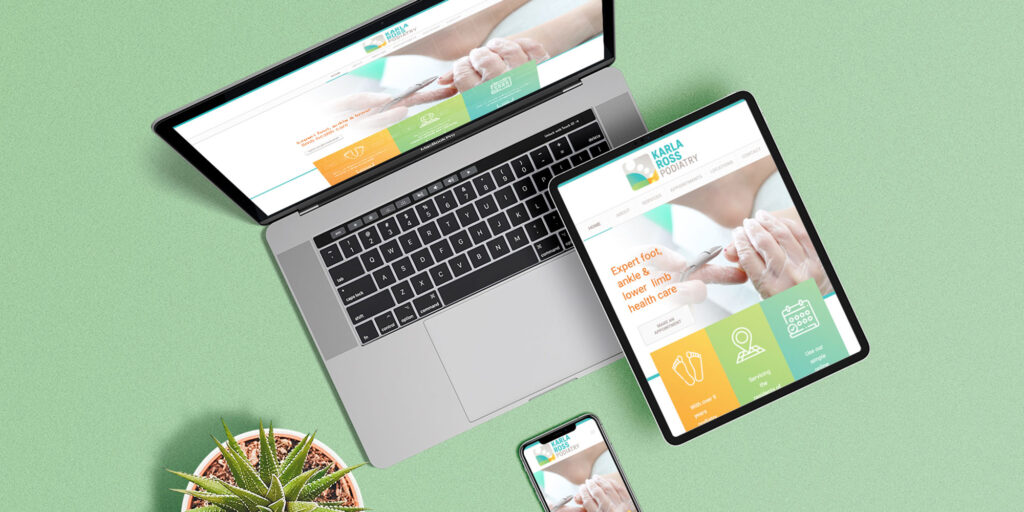 Responsive website design for podiatrist on multiple devices