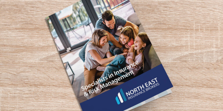Professionally designed A5 insurance brochure cover
