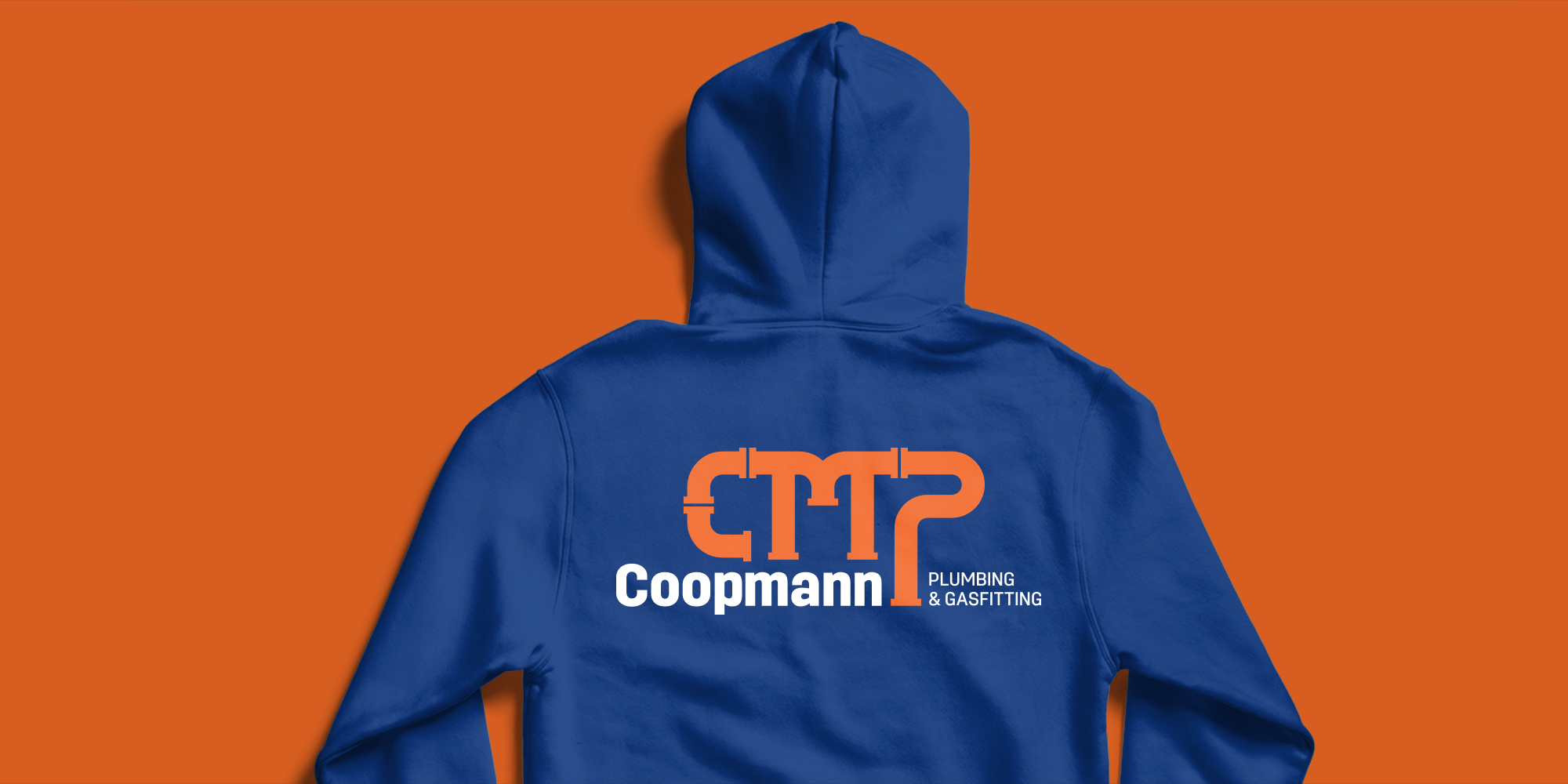 Hoodie with logo and brand design for Coopman Plumbing