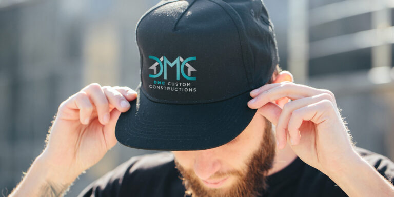 Custom logo and brand design on a hat