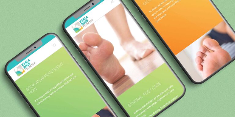 Mobile responsive website design for podiatrist on multiple devices