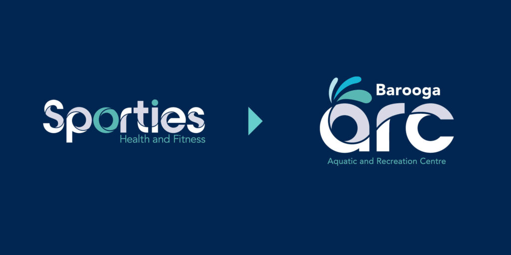 Brand evolution for Sporties Health and Fitness to Barooga ARC